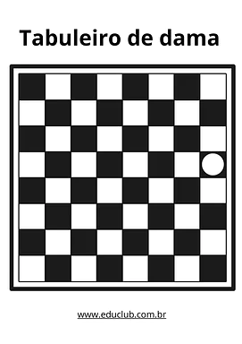 Tabuleiro de damas para imprimir: Jogo completo com peças e regras ...